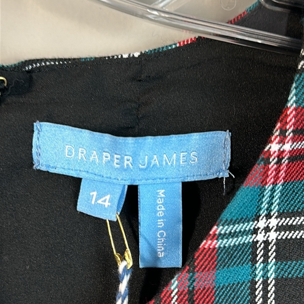 NWT Draper James Georgia Tartan Plaid Love Circle Waist Tree Dress Size 14 - Picture 11 of 16